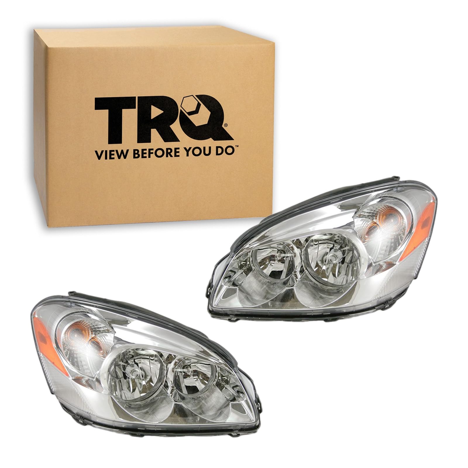 TRQ Headlight Assembly Set GM2502276 GM2503276 Compatible with 2006-2008 Buick Lucerne