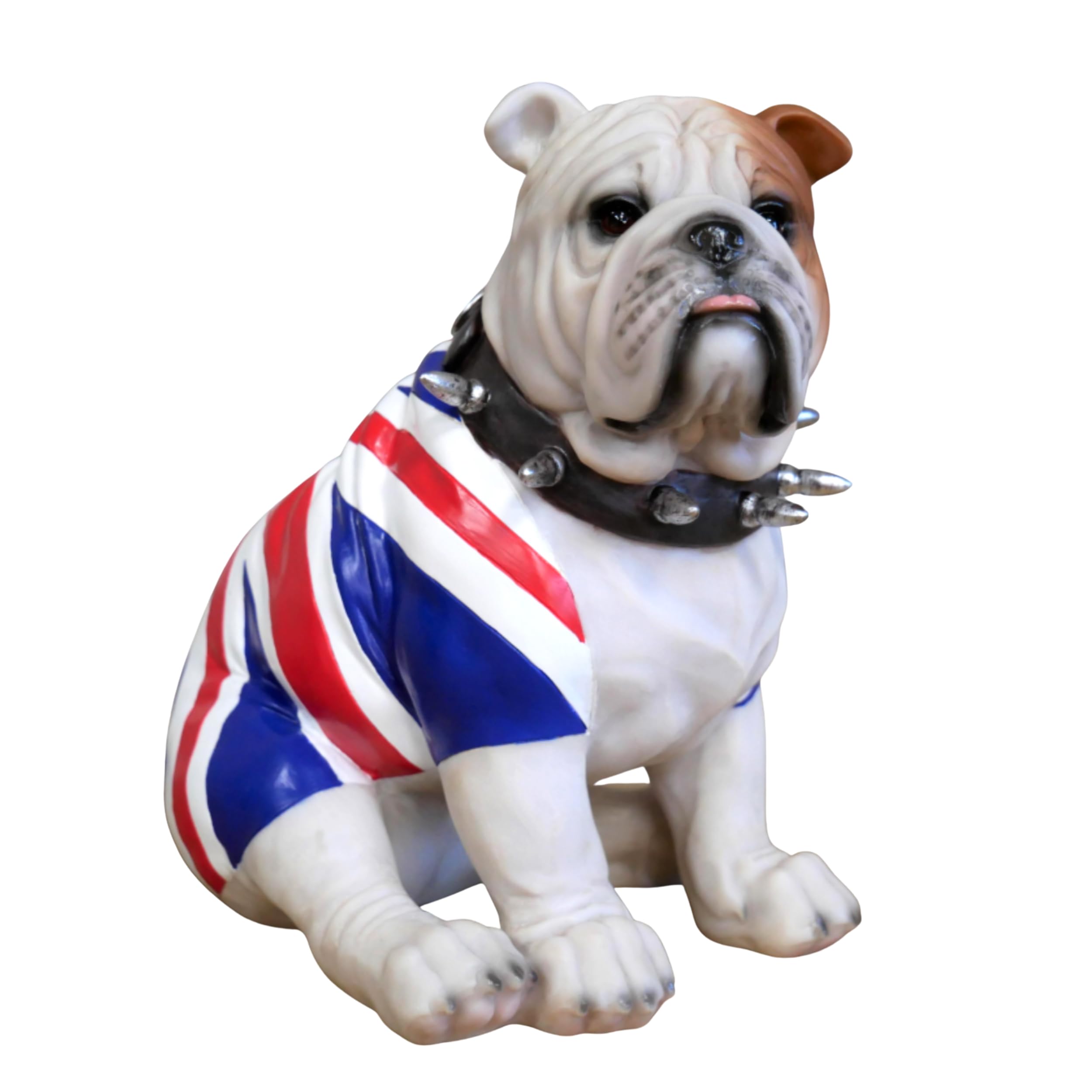 Animal Crackers Sitting British Bulldog in Union Jack coat ornament, fabulous Dog lover gift