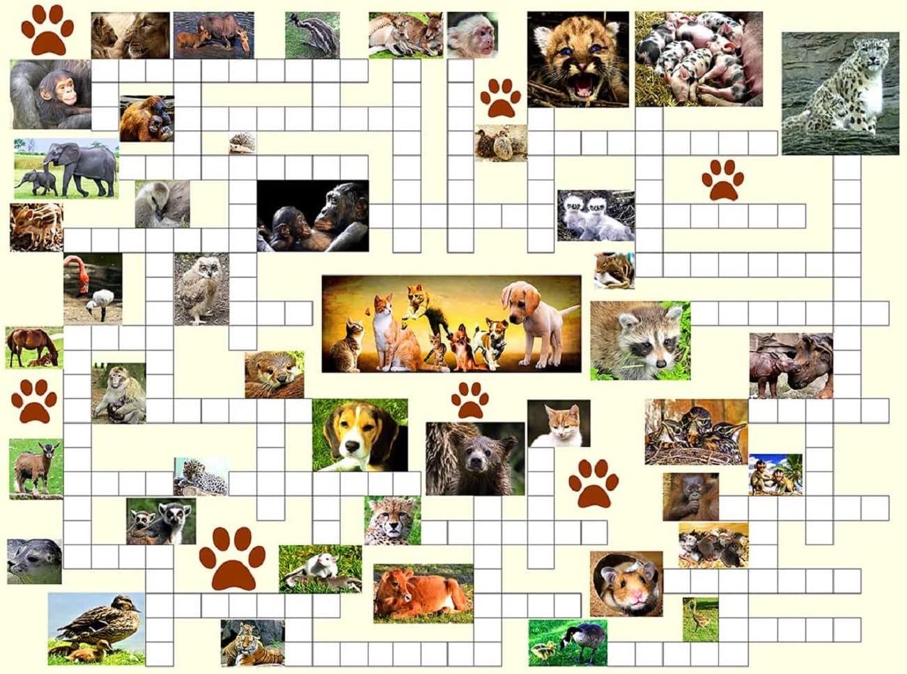 SUNSOUT INC - Animal Nursery - 500 pc Puzzle Combo Jigsaw Puzzle by Artist: IRV Brechner - Finished Size 18" x 24" - MPN# 10160