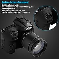 Vista 4 de Easy Hood Funda para cámara digital Nikon D810 D810A, superficie texturizada, carcasa de silicona suave antideslizante antiarañazos, protector