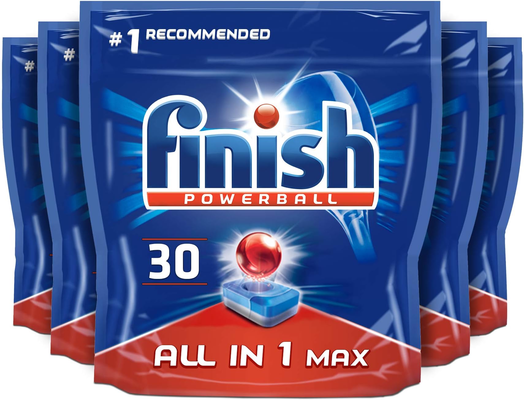 Powerball All In 1 Max, 150 Tabs (30 x 5 pck), Fresh Scent, Everyday Clean and Shine