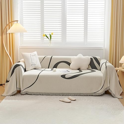 VClife - Funda para sofá de 2 plazas o en forma de L, antideslizante, lavable, apta para perros, suave, protectora, que no se frisa, negro, 71 x 118