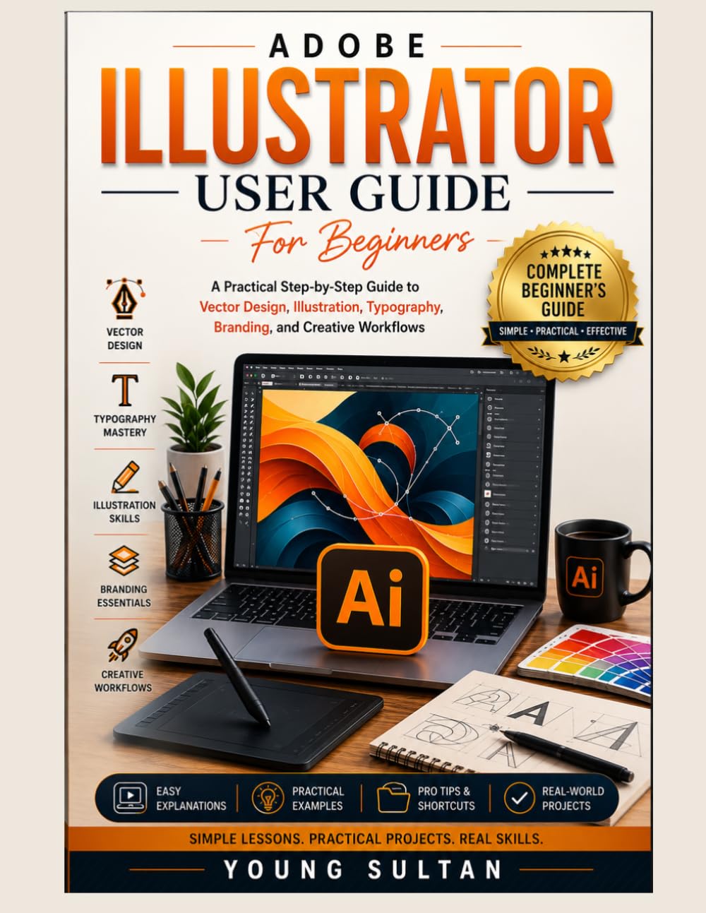Adobe Illustrator User Guide For Beginners: A Practical Step-by-Step Guide to Vector Design, Illustration, Typography, Branding, and Creative Workflows