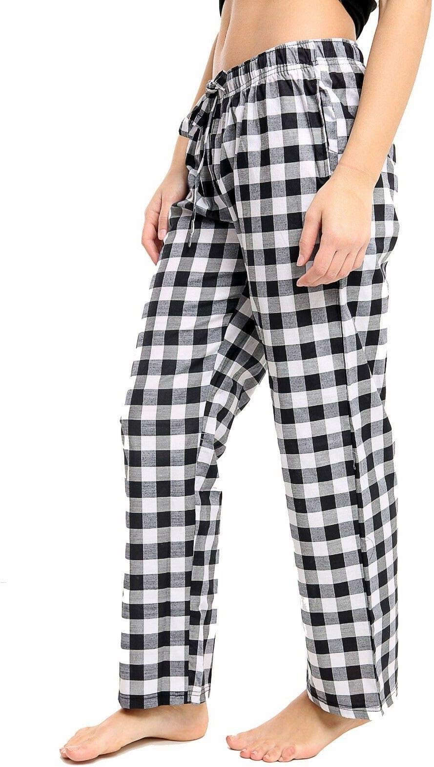 FASHION INSTYLEWomen's Ladies Woven Check Pyjama Bottoms Perfect for Loungewear