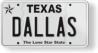 Dallas Texas State License Plate Style Magnet for Car Fridge Locker Metal Door - 3.5"
