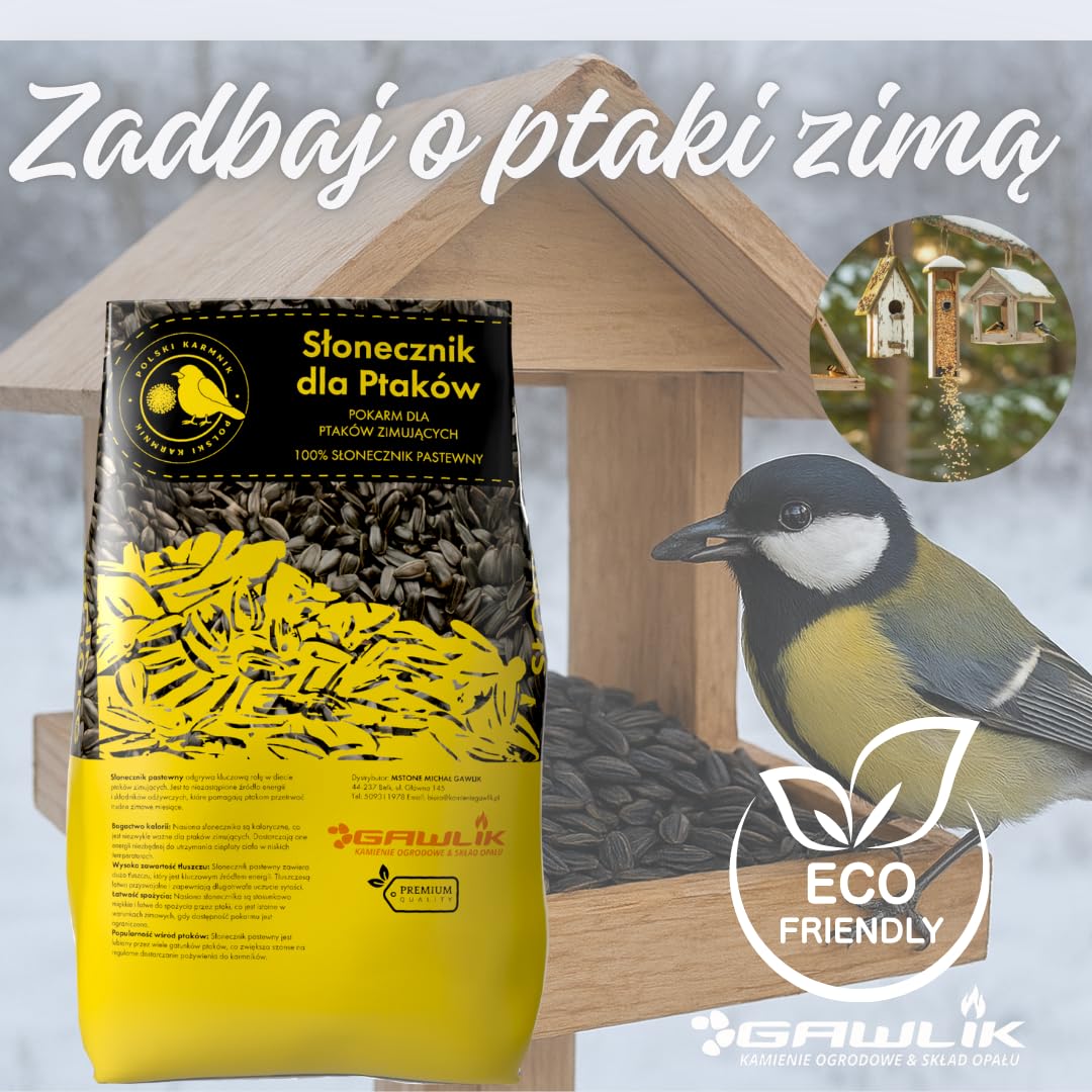 Słonecznik Czarny Dla Ptaków Karma Dla Ptaków Zimujących 10kg