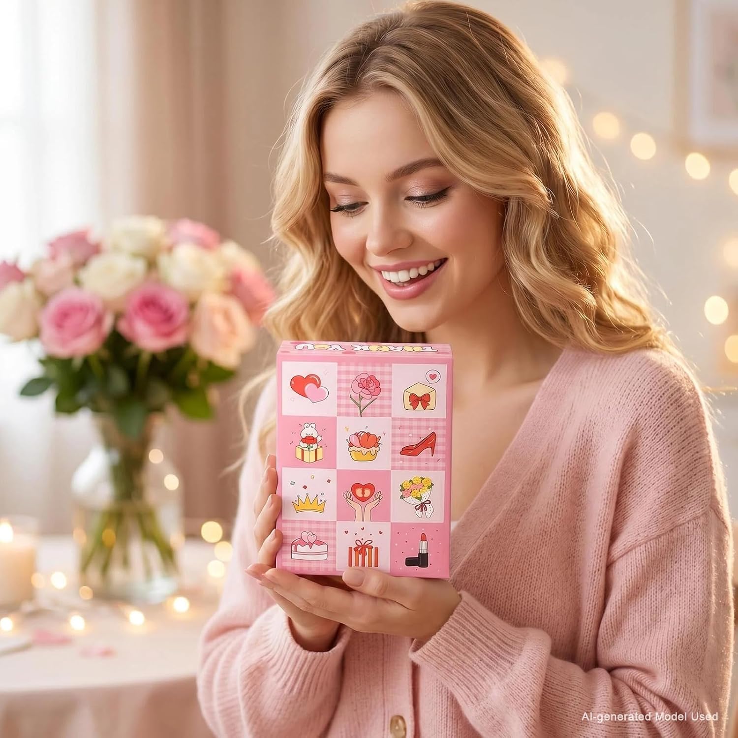 5 Pack DIY Surprise Gift Boxes with Compartments Holes for 12 Days Advent