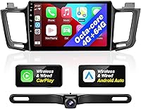 Vista 7 de Para RAV4 Actualización Android Radio Pantalla Táctil Compatible con Carplay Android Auto, Coche Estéreo Bluetooth Navegación Media Player GPS WiFi