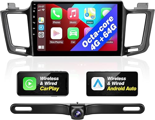 Miniatura 7 de Para RAV4 Actualización Android Radio Pantalla Táctil Compatible con Carplay Android Auto, Coche Estéreo Bluetooth Navegación Media Player GPS WiFi