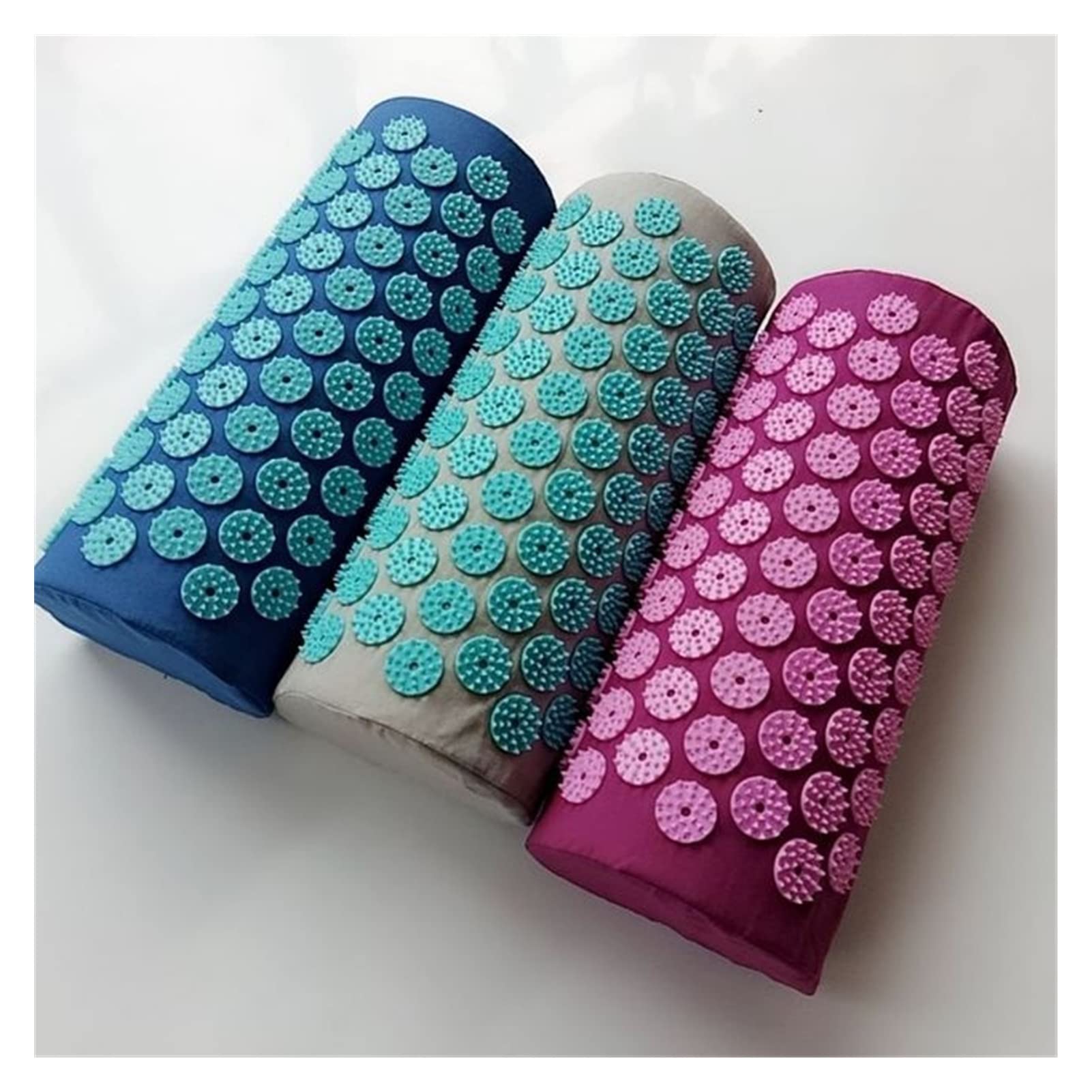 Cojín De Masaje Spike Acupuntura Masaje Yoga Mat/Masajeador de Almohadas (aprobar.67 * 42cm) Acupresión Cojín Alivio Cuerpo Trasero Mat Cojín De Masajes (Size : 1 pc Color Random)
