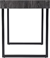 Vista 7 de SEI Furniture Harkriven - Escritorio para espacios pequeños, color negro