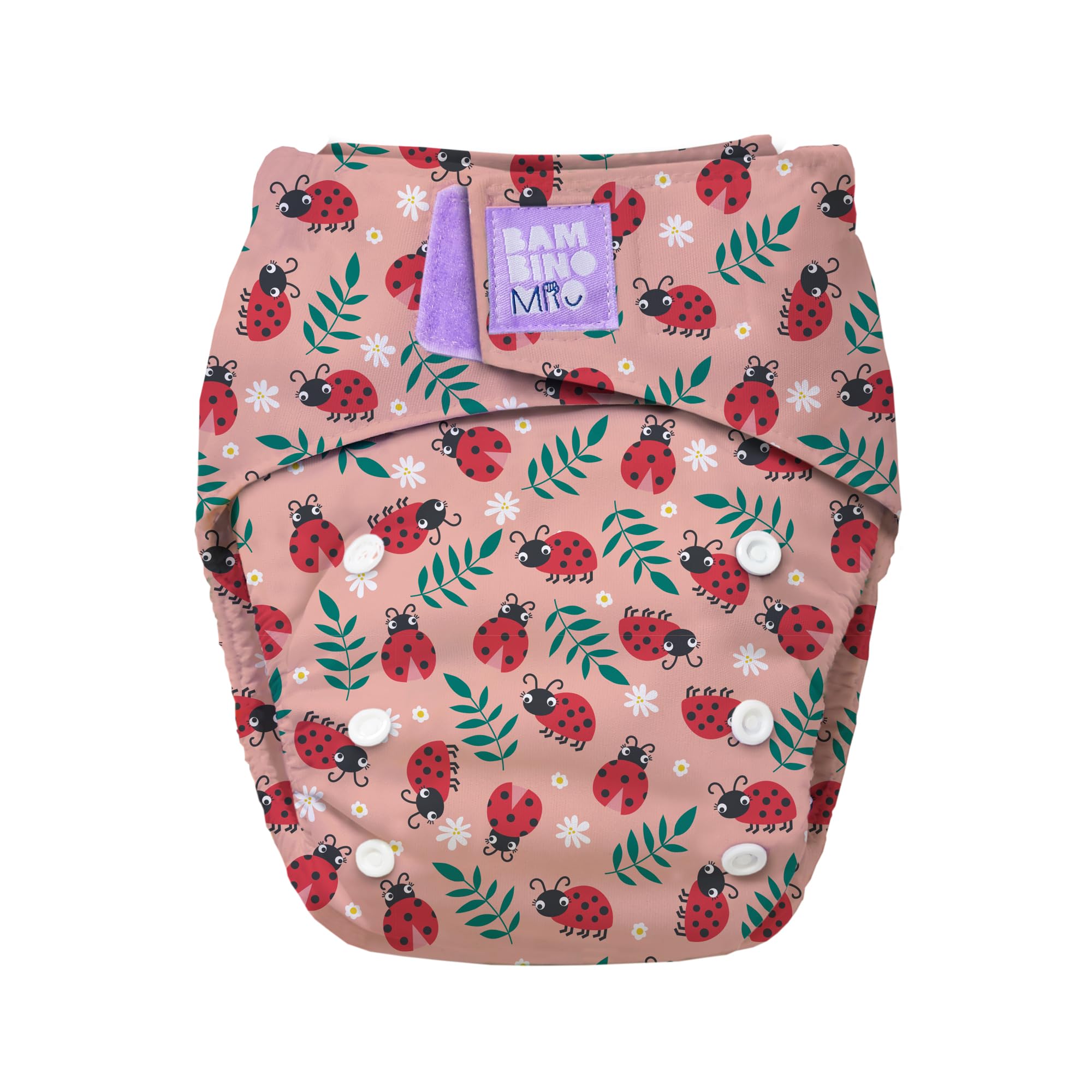 Bambino Mio, Revolutionary Reusable Cloth Nappy Ladybug - Sustainable, Oeko-Tex, Washable, Baby and Toddler
