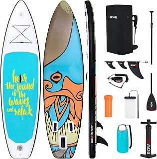 Row& Inflatable Stand up Paddle Board 10'6 x 33" x 6" SUP with Premium Standup Boards Accessories / Backpack Bag, Waterproof Bag, SUP Paddle, Hand Pump and Leash