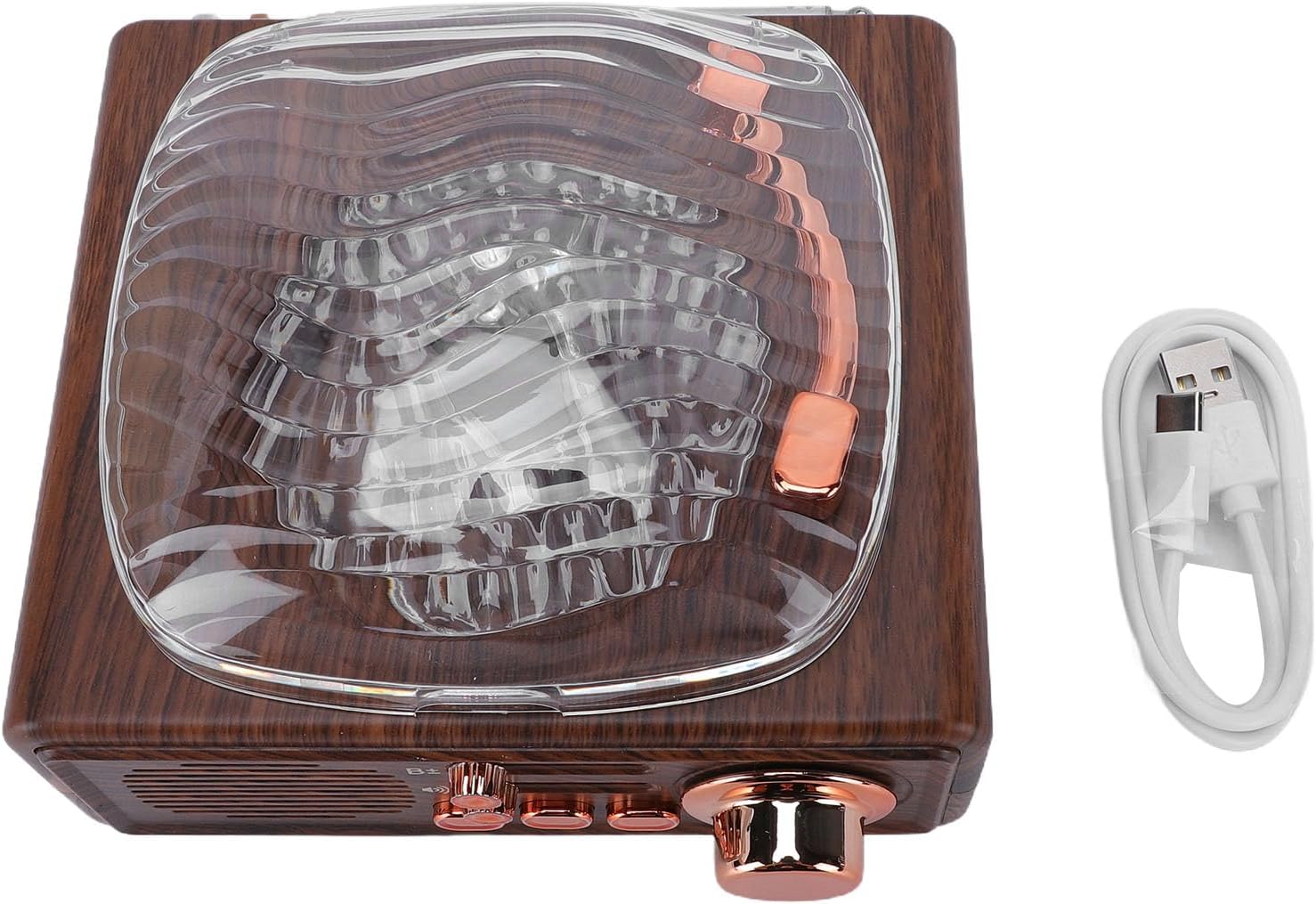 banapoy Vintage Turntable, Retro Record Player with CD FM USB AUX A B Repeat Modes for Home Office Kitchen