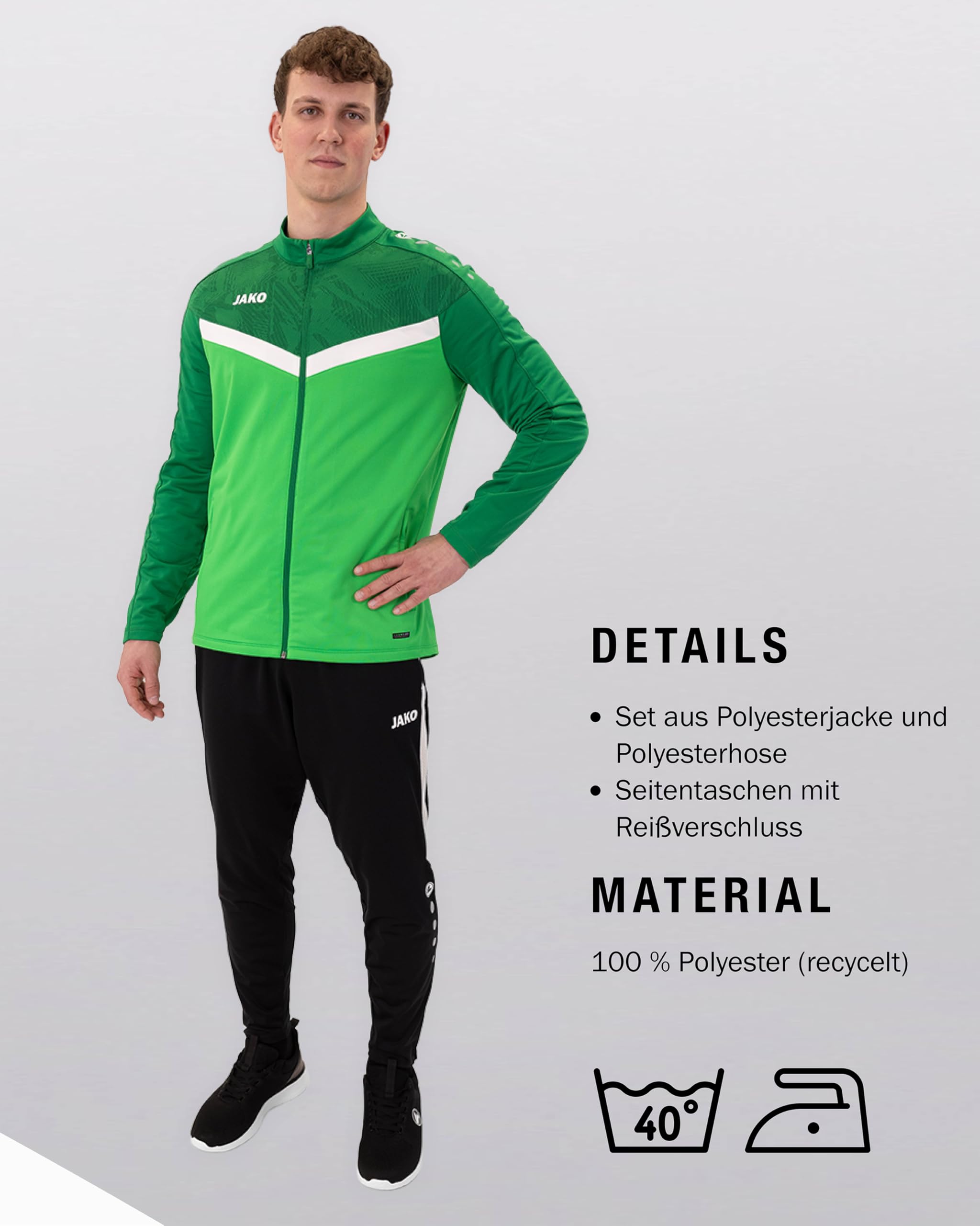 JAKO Unisex Kinder Jako Kinder Polyesteranzug Iconic Trainingsanzug