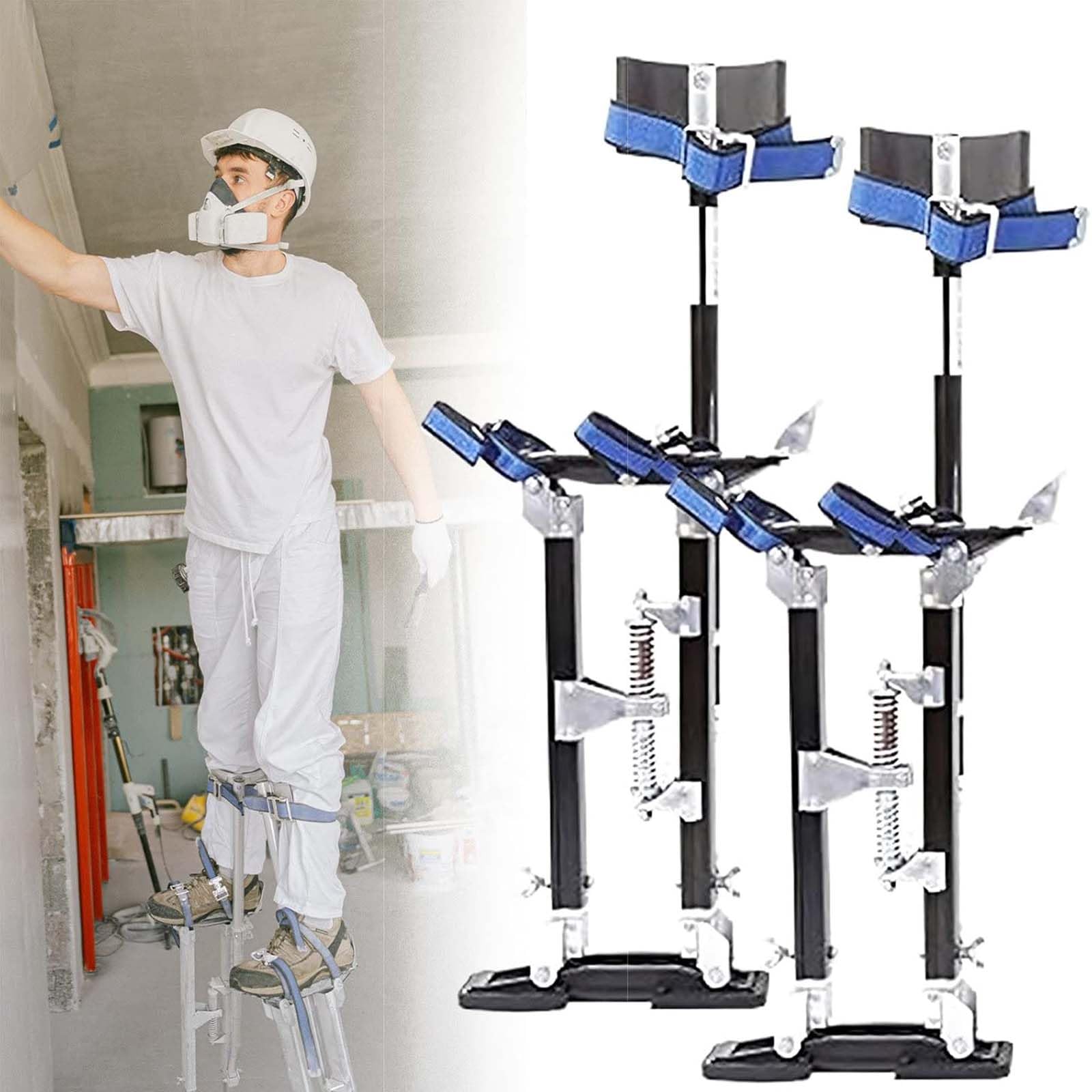 Échasses professionnelles pour cloison sèche avec hauteur réglable pour peinture et ruban adhésif