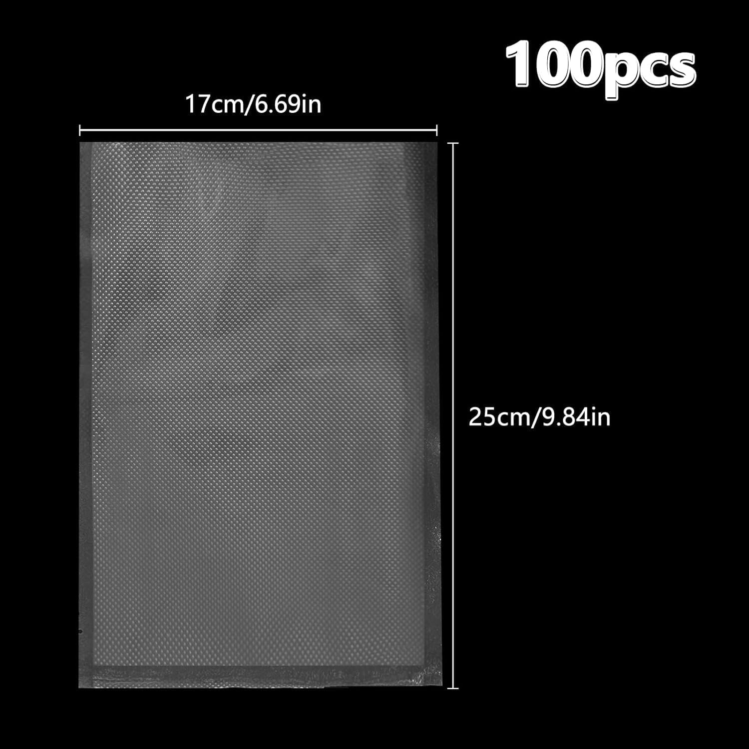 JUPPLIES Pack de 500 Bolsas de Vacío para Alimentos 17x25cm sin BPA - Bolsas para Embasadoras Vacio Alimentos Profesional - Bolsas Gofradas para Conservación de Alimentos (500 Unidades)