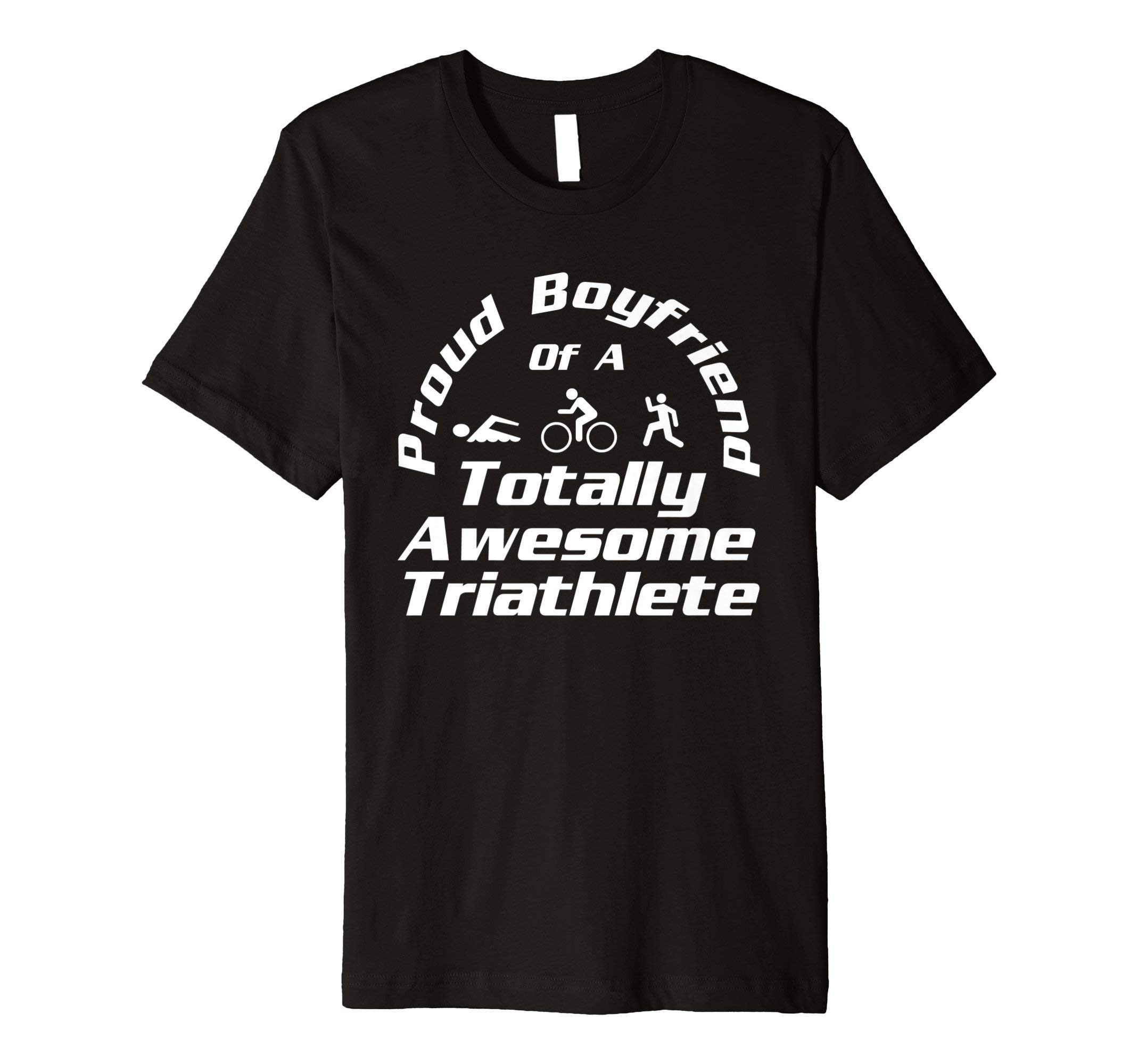 Triathlete Supporter TeesTriathlete Supporter Boyfriend Shirt Gift Triathlon Run Swim
