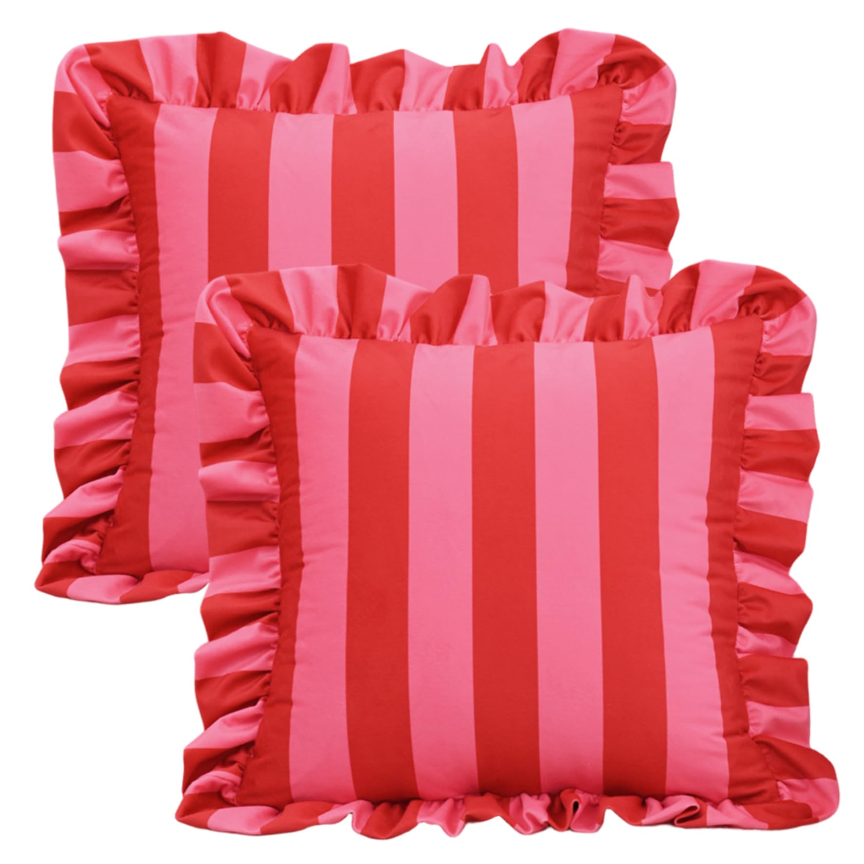 Housses de coussin à volants 45x45 cm de qualité supérieure avec finitions soignées