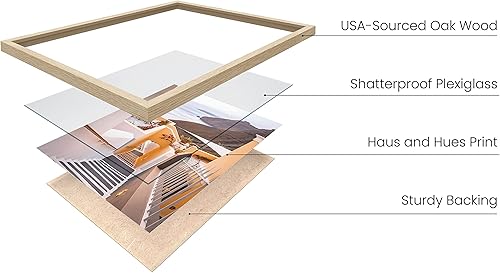 Miniatura 2 de HAUS AND HUES Pósteres de escenas de playa y arte mural de Italia - Hermoso paisaje y decoración de playa en el lago, arte de pared mediterráneo de