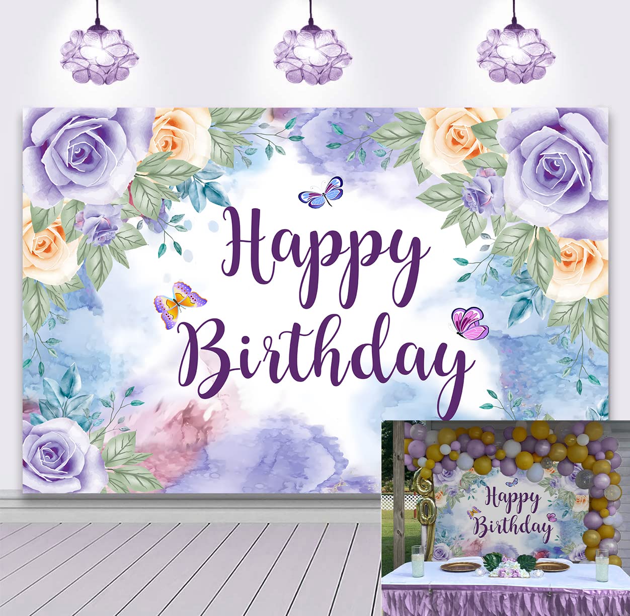 Blumen-Fotohintergrund 210x150 Cm – Bunt Für Geburtstag & Party