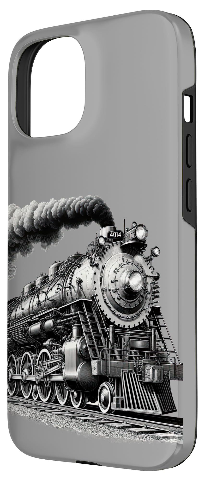 iPhone 15 Steam Locomotive Train Vintage 1940s Style Engine Railroad Case