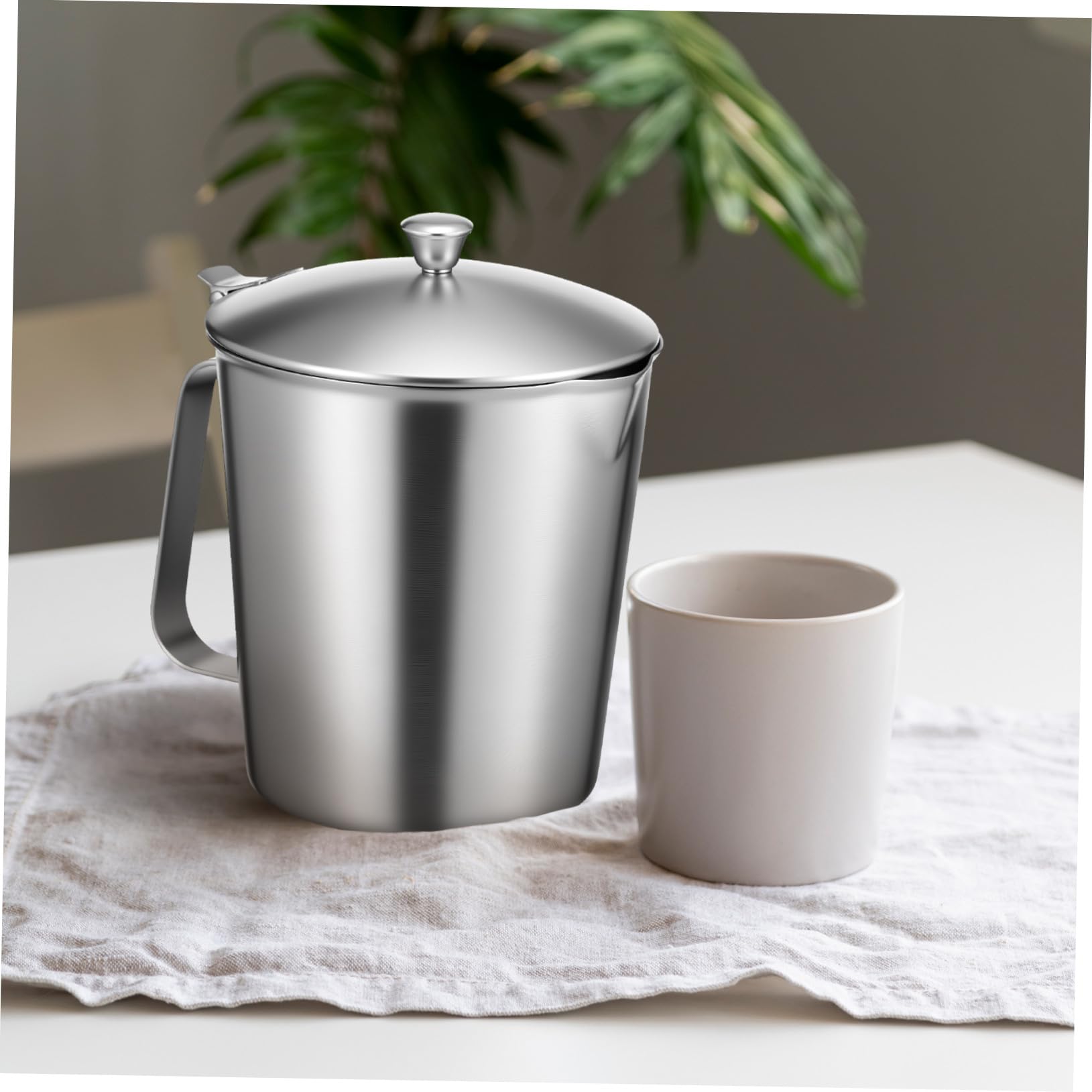 Gatuida Tasse à Mesurer Graduée Pour Pâtisserie Avec Couvercle Pour Latte Art Pichet à Lait Pour Expresso