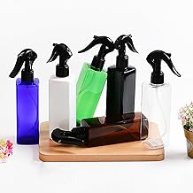 2 Pack 250ml Square Plastic Spray Bottles with Trigger Sprayers – Refillable Leak-Proof Sprayers for Cleaning, Gardening, Haircare & DIY Solutions – Durable & Easy to Use(Brown)