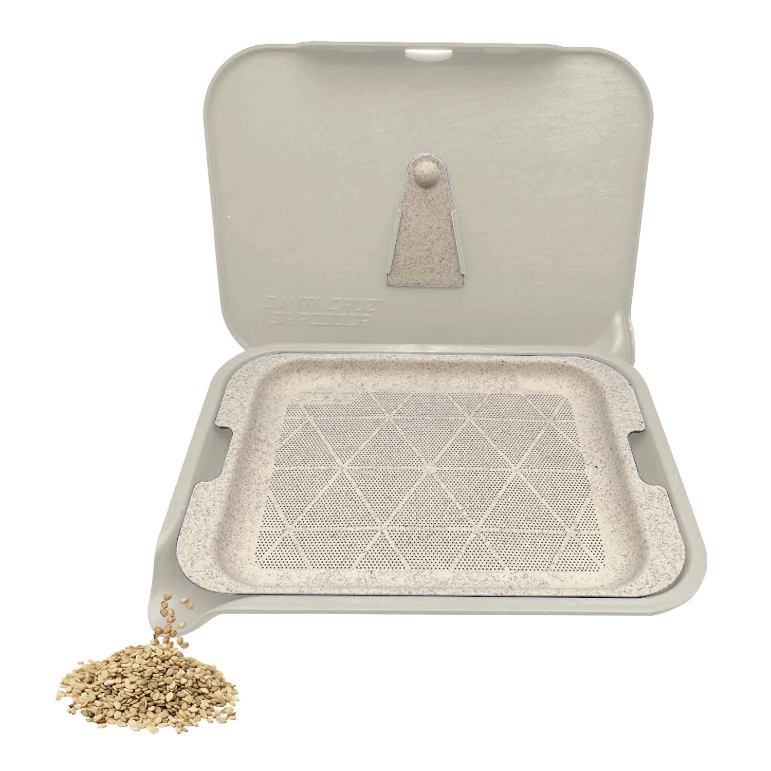 Santa Cruz Shredder Tray Kit With Spout For Easy Filling Smooth Rounded Edges - Small (White)