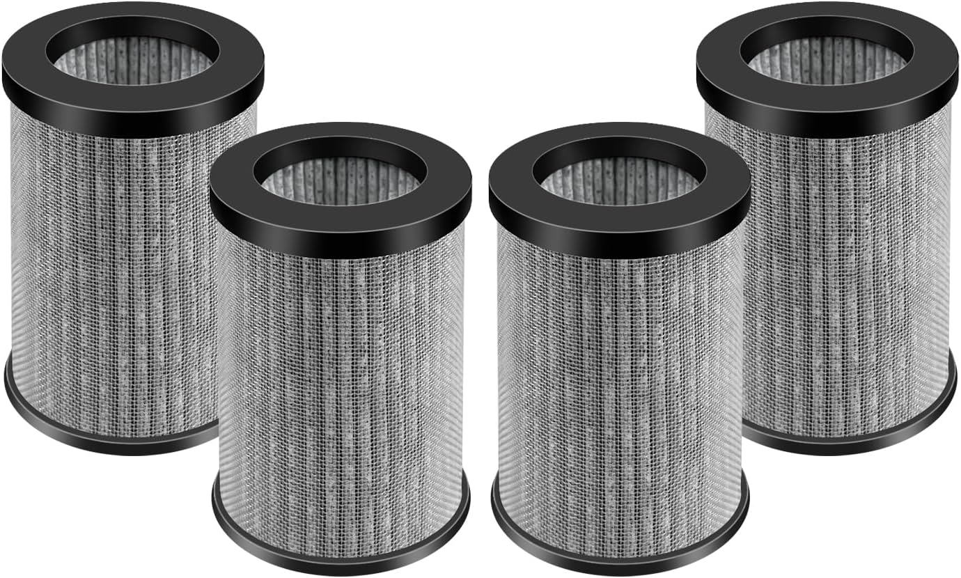 RONEAIR Air Purifier Replacement Filter for RA-P200, True HEPA Filter with Activated Carbon, 4 Pack