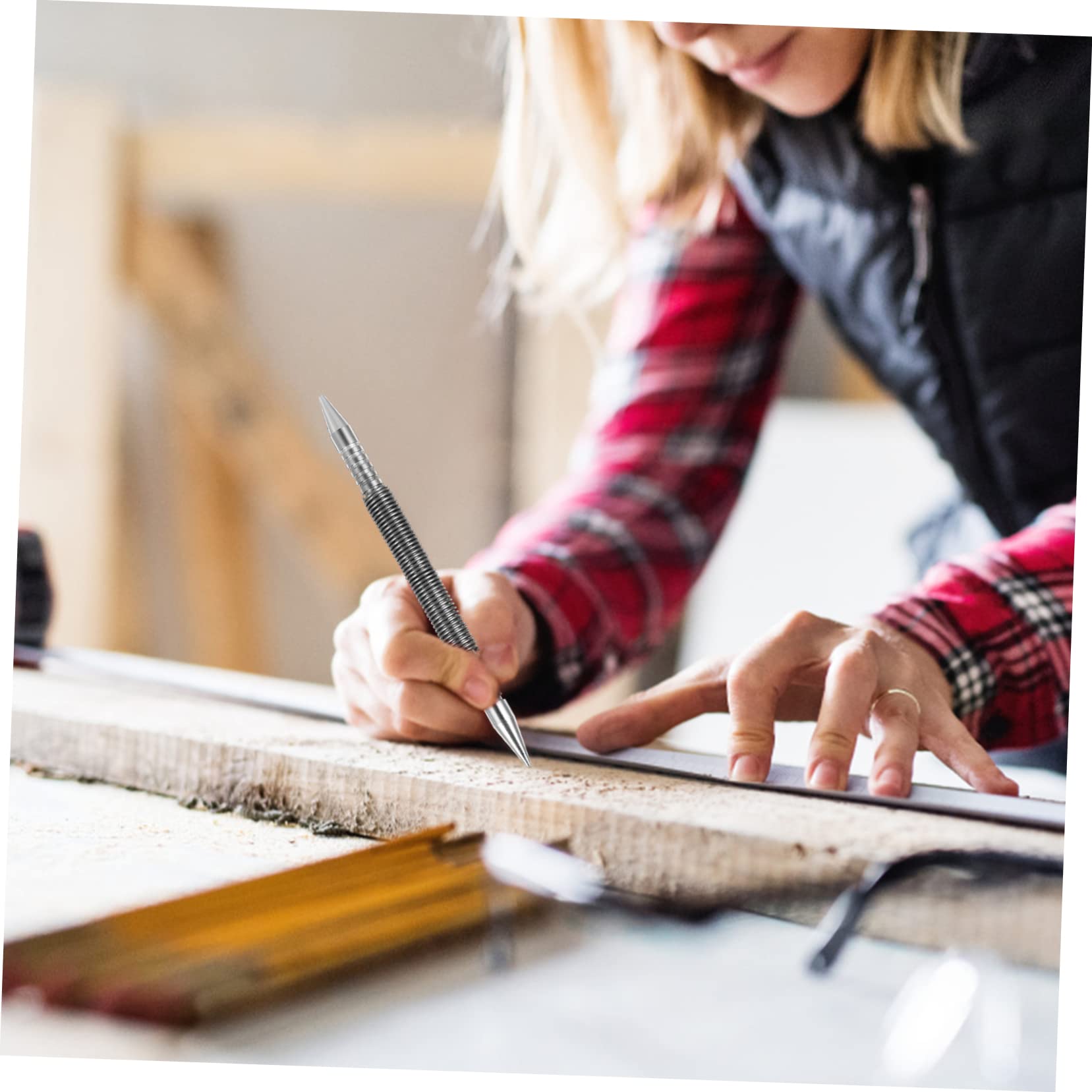 ARTIBETTER High Impact Steel Spring Nail Punch Dual Nail Setter for Wood Metal Glass