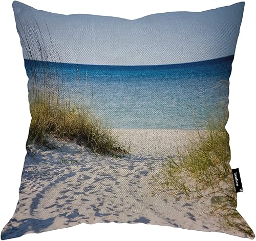 Beabes Funda de almohada de playa, funda de cojín cuadrada suave, decoración del hogar para sofá, dormitorio, automóvil, oficina, fundas de almohada disponible en Yaxa Venezuela