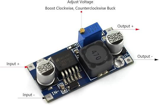 DZS Elec 2PCS LM2596 DC-DC Step Down Variable Volt Regulator Input 3.2V-40V Output 1.25V-35V Adjustable Buck Converter Electronic Voltage Stabilizer Power Supply Module