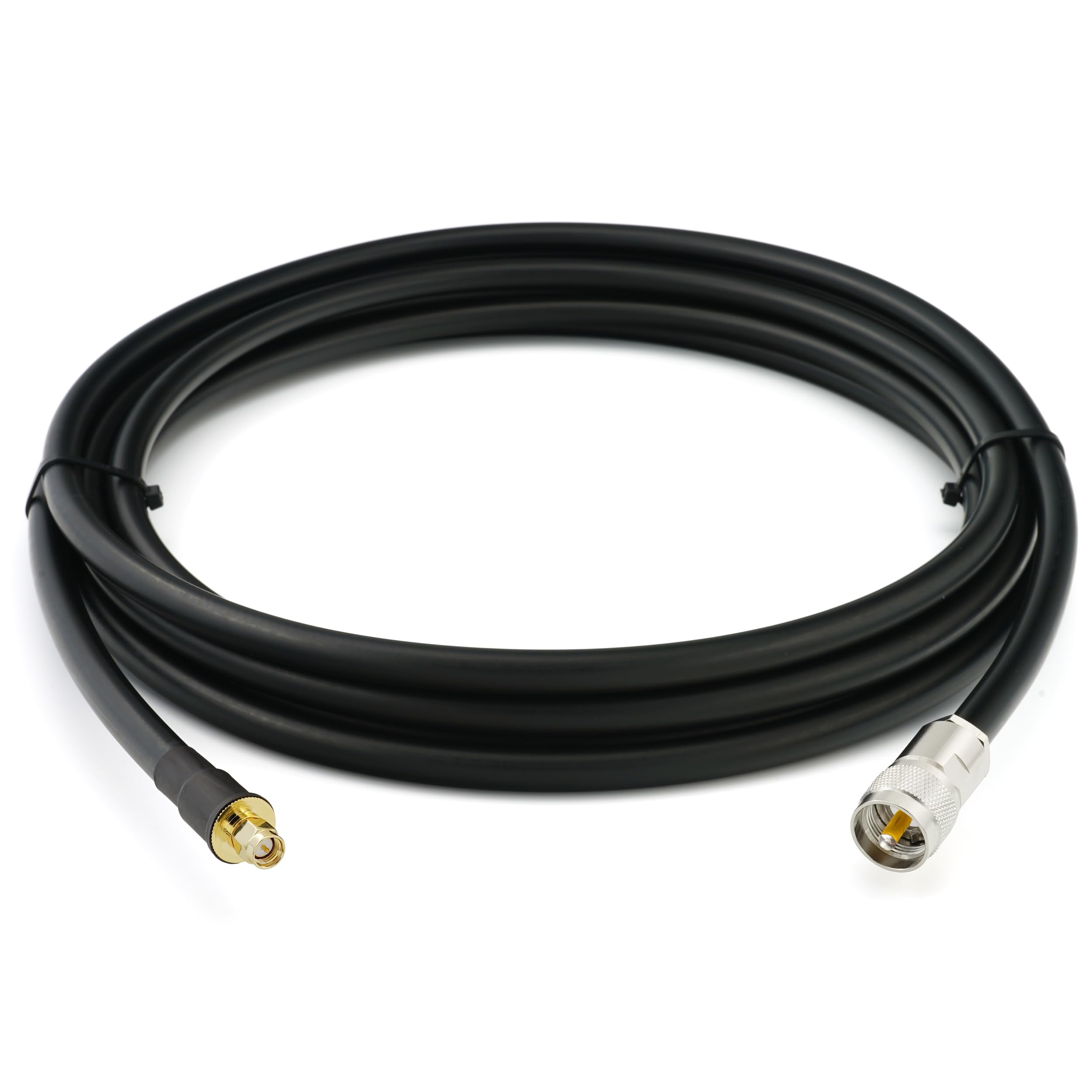 12m PL259 a SMA Maschio Cavo coassiale UHF impermeabile a bassissima perdita – prolunga 12 metri da esterno 8D-FB Ø11,1mm – per HAM cavo antenna CB radio analizzatore misuratore SWR VHF