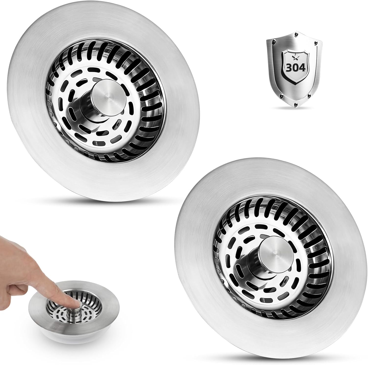 Desatornillador universal 3 en 1 para fregadero de cocina, 2 piezas, acero inoxidable miniatura 1