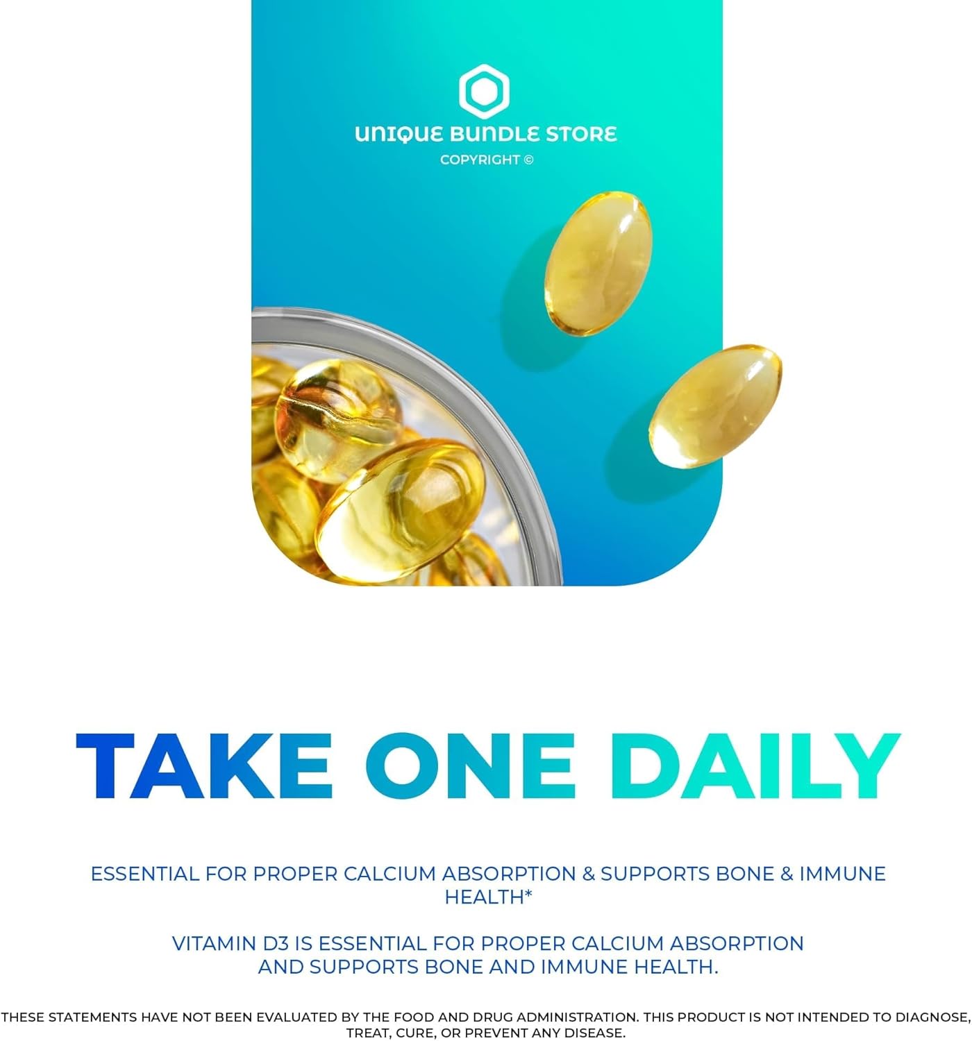 Vitamin D3 50 mcg (2000IU), 200 Softgels - Dietary Supplement (Pack of 3)