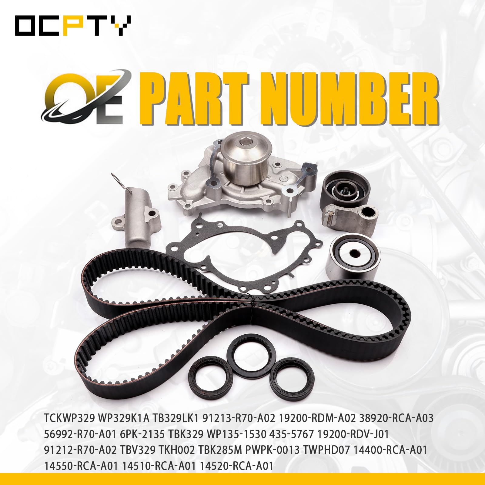 Kit De Correa De Distribución Para Acura Y Honda J35 | MOCA TCK329, Compatible Con MDX RL TL Odyssey Pilot, 1 Año Garantía