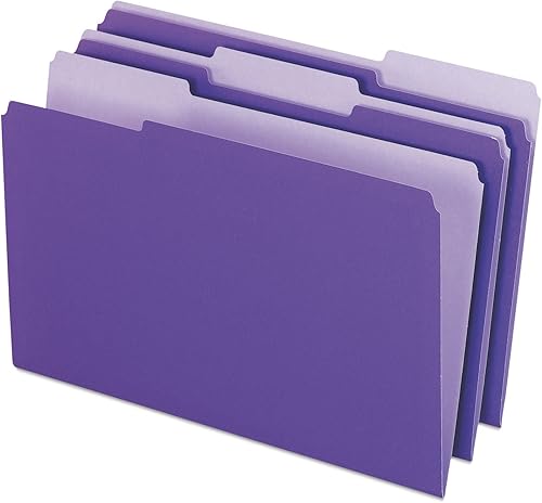 Pendaflex 435013Vio - Carpetas interiores para archivadores, pestaña superior de corte 13, legal, violeta, 100caja