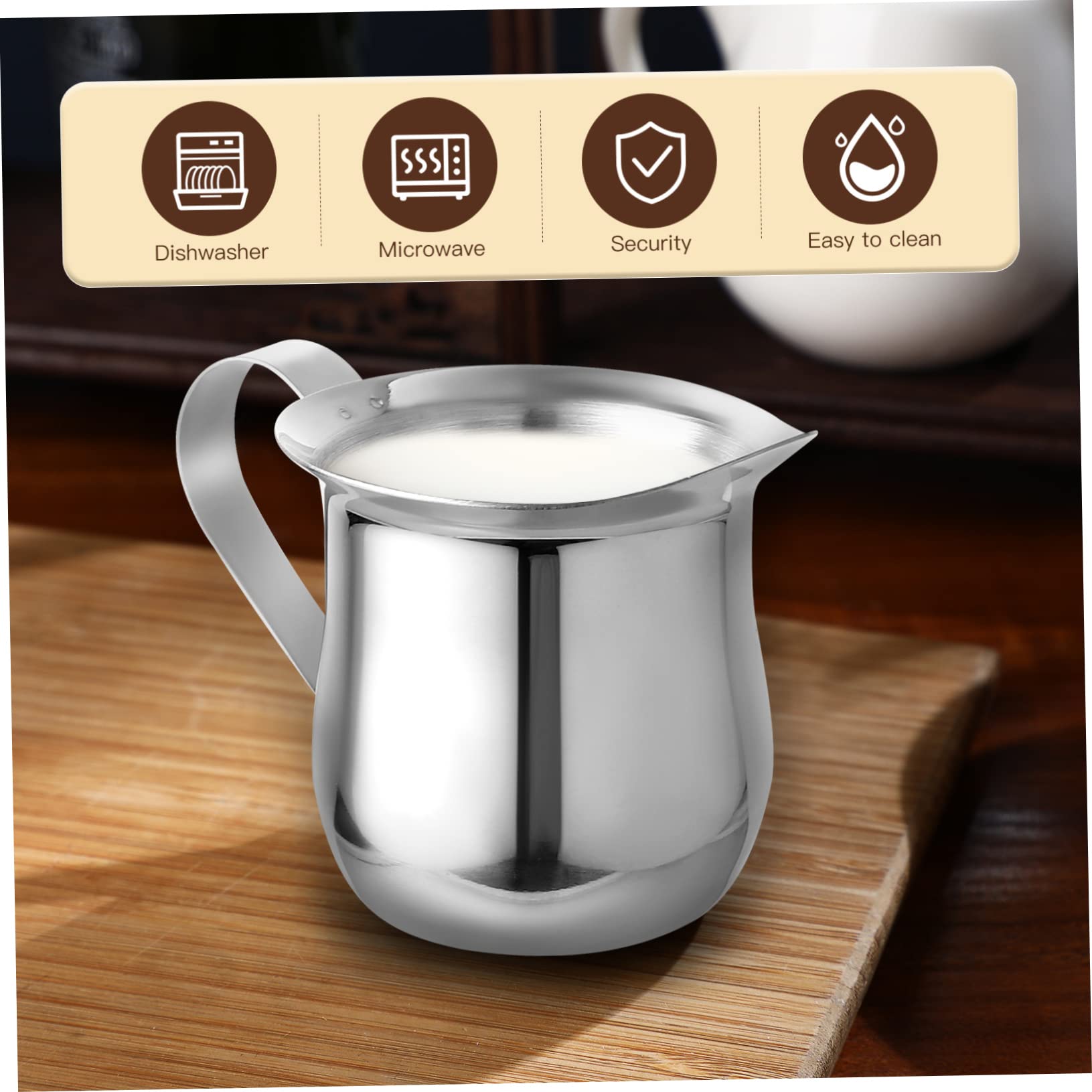 LABRIMP 9 Piezas Taza De Leche Espresso Molido Pequeña Crema De Leche De Café Tragos De Expreso Café Exprés Espumador De Leche Taza De Vapor Mini Jarra De Crema Acero Inoxidable
