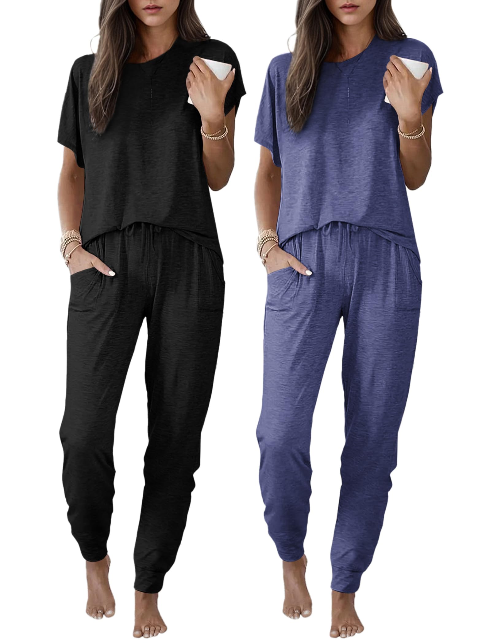 Ekouaer 2-Pack Pajama Set