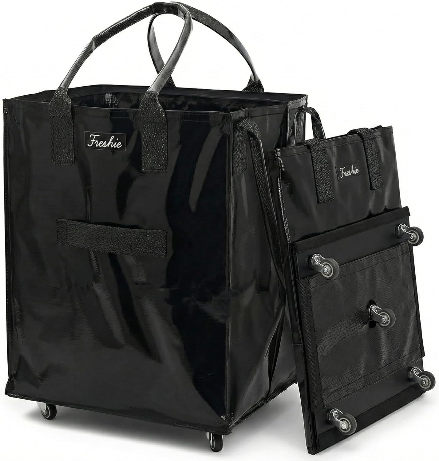 FRESHIE Insulated Food Delivery Bag with Cup Holders Drink Carriers Premium XXL, Great for Beverages, Grocery, Catering, DoorDash, Uber Eats, PostMates