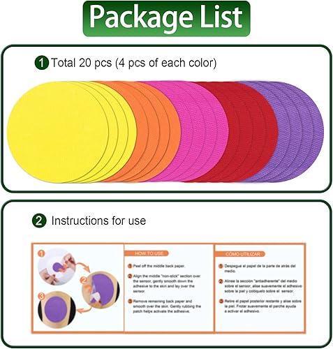 Miniatura 7 de Dexcom - Parches adhesivos G7 impermeables, paquete de 20 parches Dexcom para G7, cinta flexible CGM sin pegamento, parches centrales de cobertura