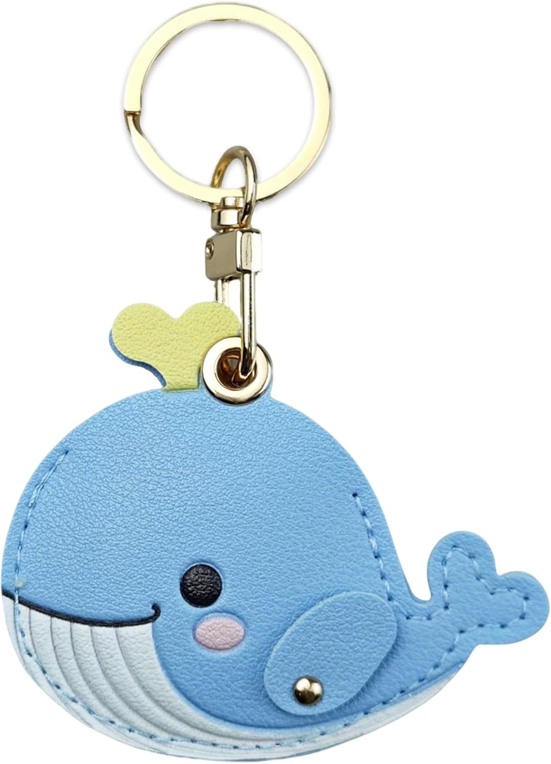 For AirTag Keychain cute, Hidden Cute Air Tag holder with Keychain Ring Leather Case for Keys, Bag, Pets