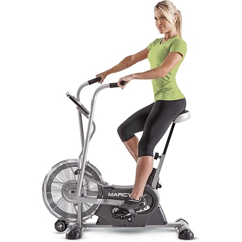 Marcy Air-Resistance Exercise Fan Bike With Dual Acction Handlebars