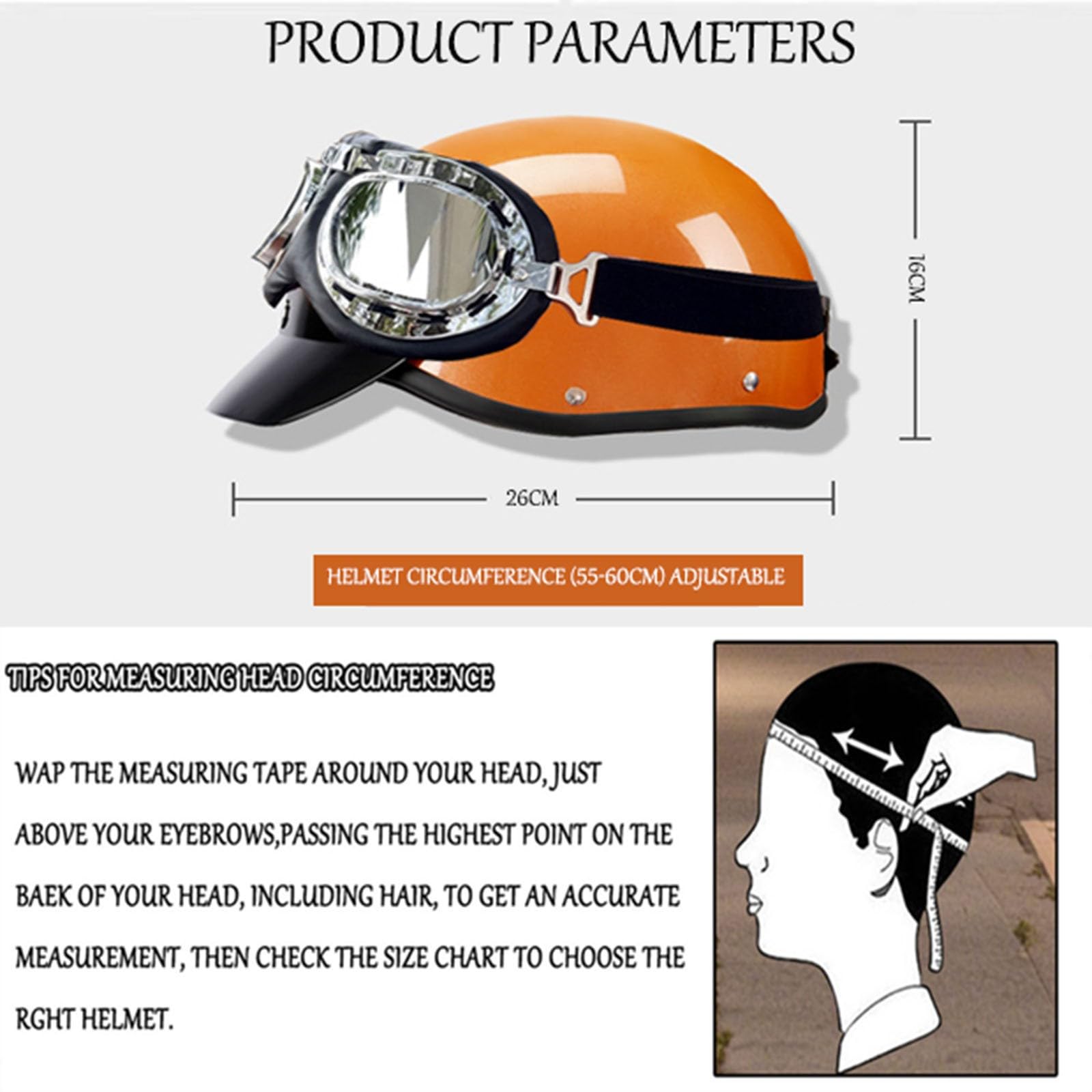 Casque Moto pour Scooter Et Cyclomoteur, Moto Casque Jet Bol Vintage ECE Homologué, Casque Moto avec VisièRe, pour Hommes Et Femmes