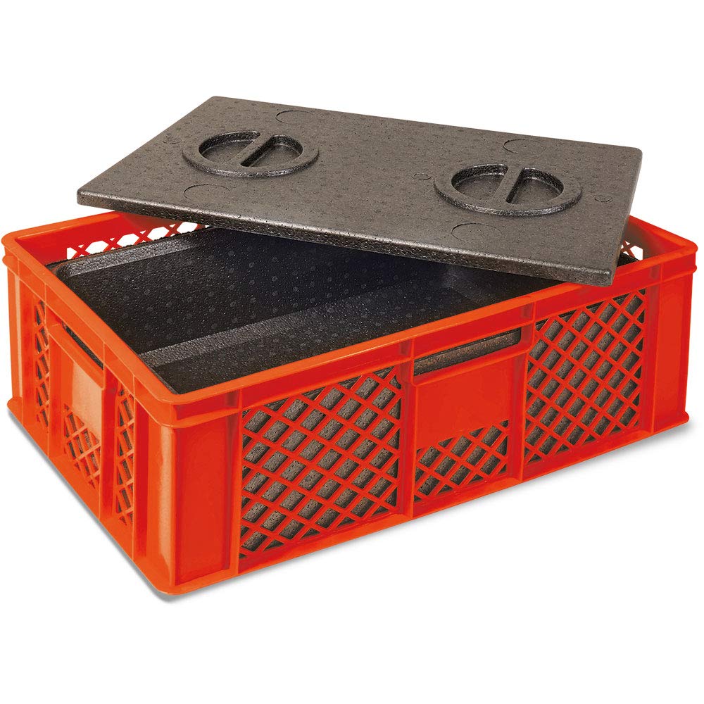 BRB Stapelkorb mit EPP-Isolierbox, LxBxH 600x400x240 mm, rot