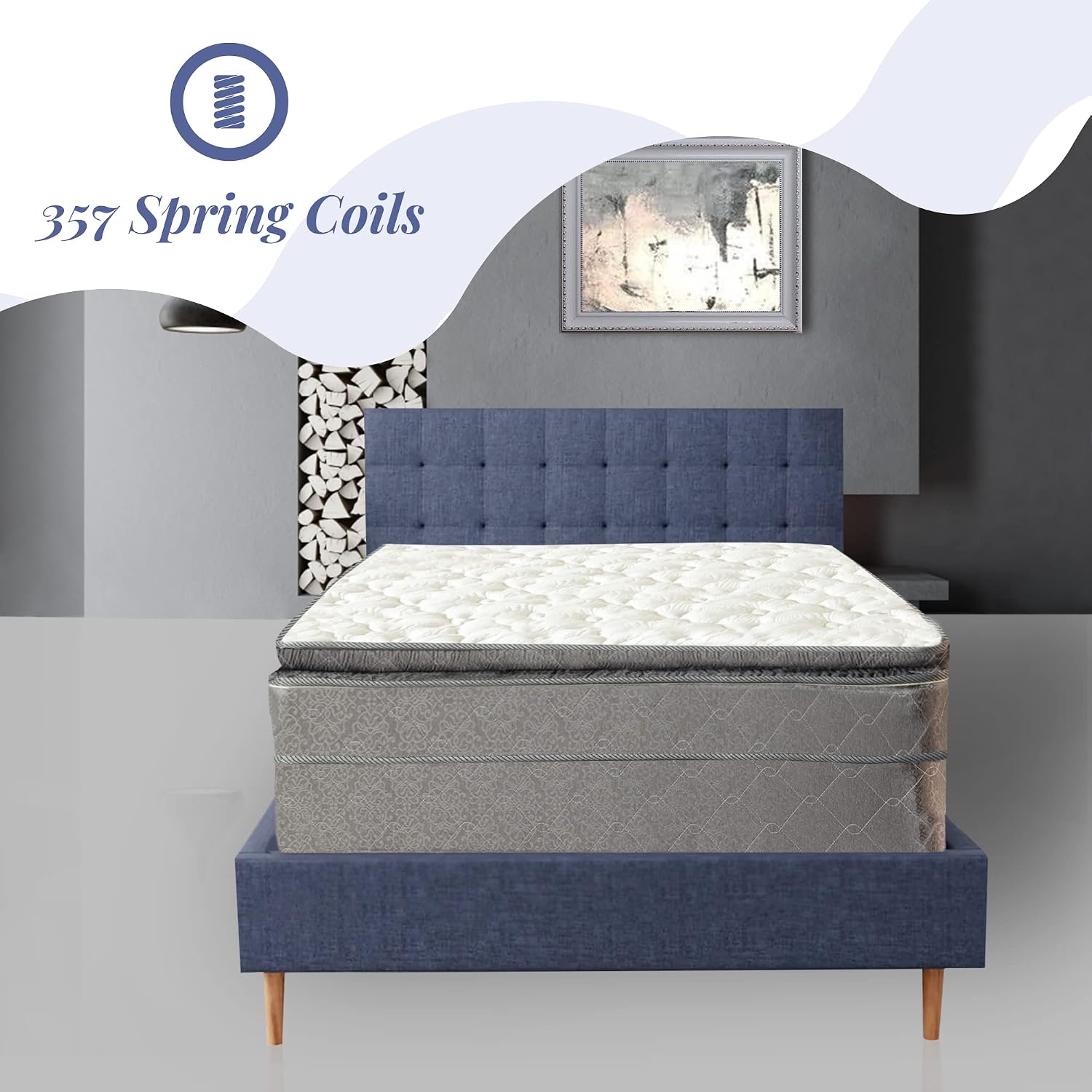 Greaton, 10-Inch Medium Plush Pillowtop Innerspring Mattress with 8