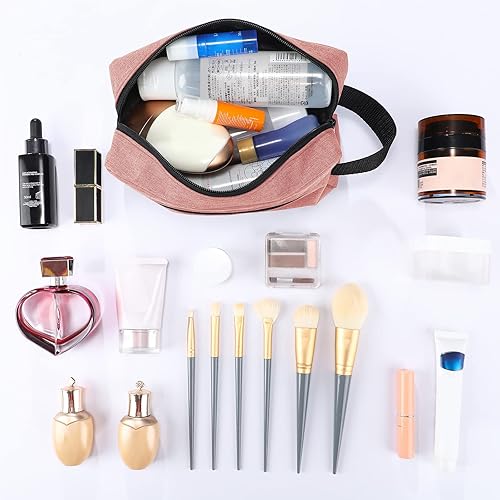 Miniatura 4 de Bolsa de aseo de 4 piezas, resistente al agua, bolsa de afeitado, bolsa de viaje para cosméticos, bolsa de almacenamiento portátil para mujeres,