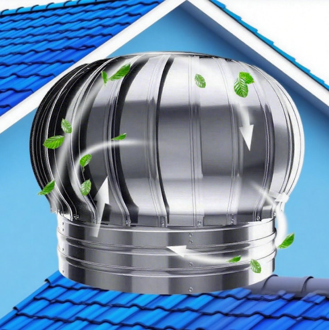 MYXJGNAIY Furnace Vent Chimney Cap, Round Fireplace Flue Chimney Cover, Roof Rain Chimney Cowl for Stove Pipe, 3-23.6 in Flue Cap for Animal Guard(4.3in)