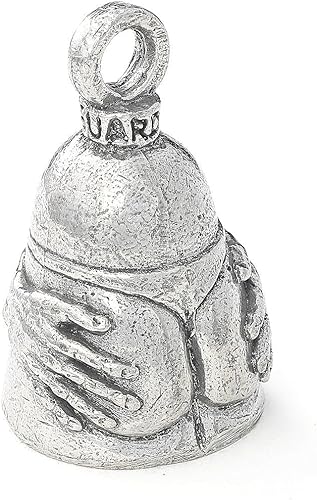 Miniatura 3 de Guardian Bell AssMan - Campana de buena suerte con llavero y bolsa de regalo de terciopelo negro, campana de motocicleta, peltre sin plomo, regalo